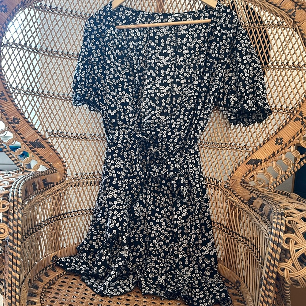 Floral Black Dress